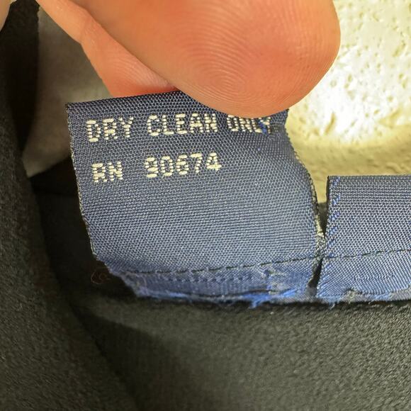 Boston Proper Vintage 100% Silk Black Collared Sheer Button Up Blouse Size 12 - Picture 7 of 7